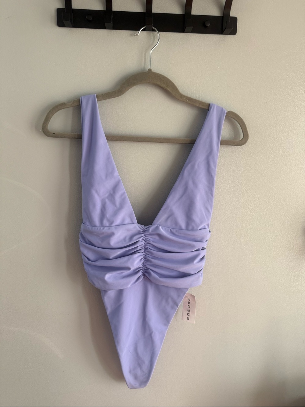 THE ECHO One-Piece Swim PURPLE Scoop High-Cut **COLOR SOLD OUT EVERYWHERE!**